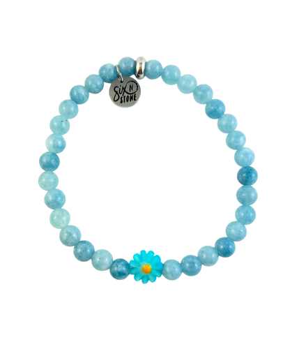 Mini Gemstone Flower Bracelet - multiple colours