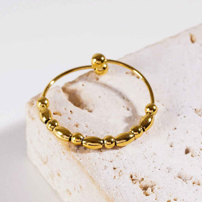 BERNILA: Contemporary Round & Oval Beaded Ring