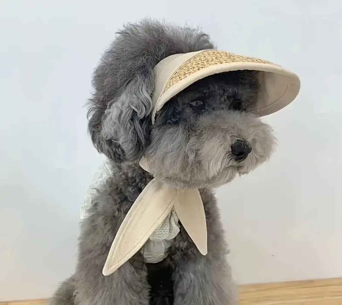 Gia Dog Straw Hat | Lightweight Dog Sun Hat