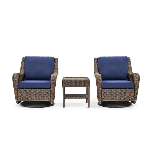 Cambridge Swivel Chair Bistro Set - AURABAGS SHOP