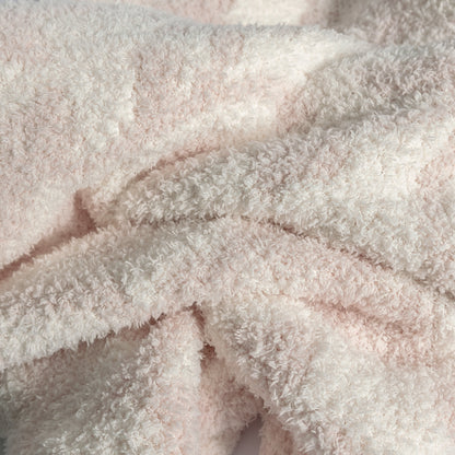 Primrose Pink and Soft White Vintage Floral Print Toddler Blanket