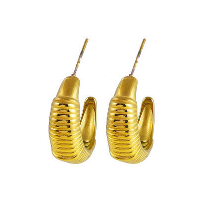 Style DOLCEDA: Art Deco Styled Geometric Hoop Earrings
