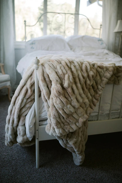 Caramel Swirl Double-sided Minky Blanket