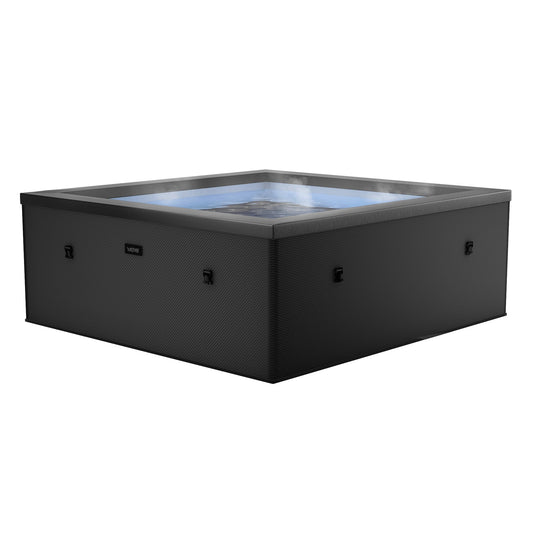 Wave | Garda | 4/6-Person Eco Foam Hot Tub | Square | Built-In Integrated Heater