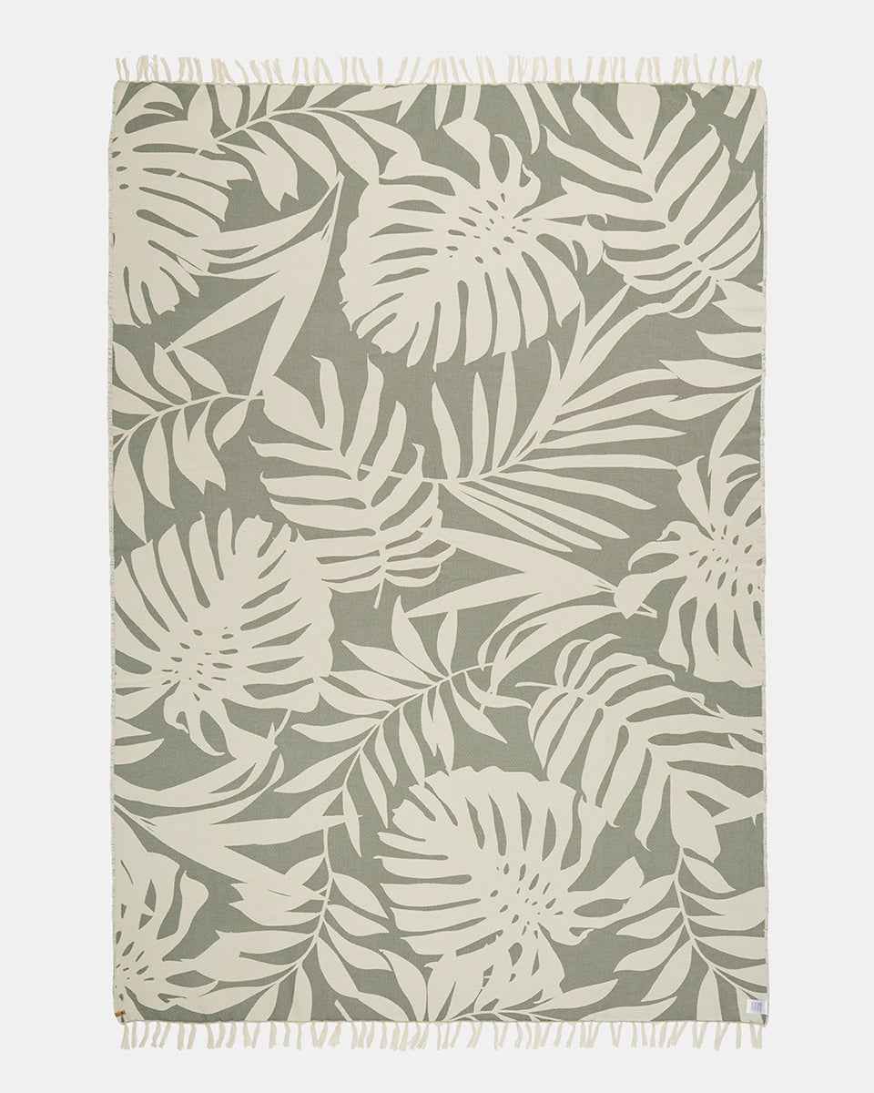 Organic Cotton Vintage Jungle Beach Blanket