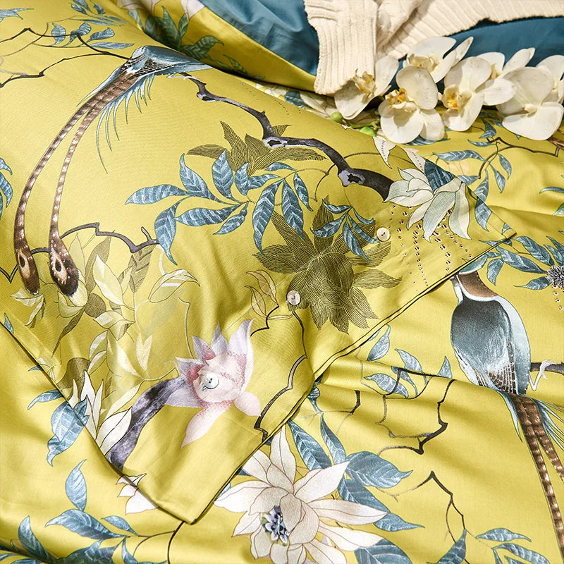 Eden 600 TC Elegant Cotton Duvet Set - Olive Green