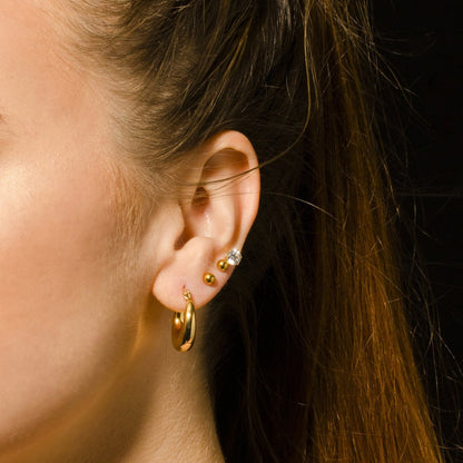 DESTINY 3-Pair Rounded Bead Classic Stud Set
