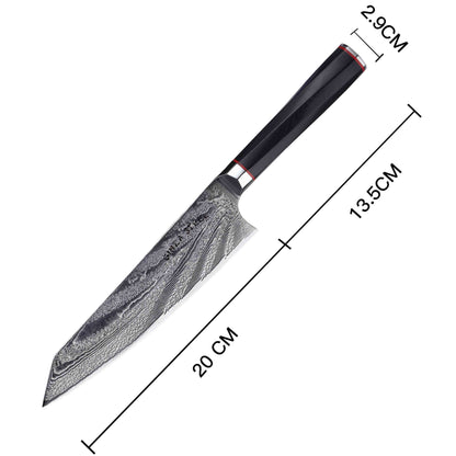 Ginza Steel KATANA 20 Chef Knife 8” – Damascus VG10 Steel, 67-Layer, G10 Handle