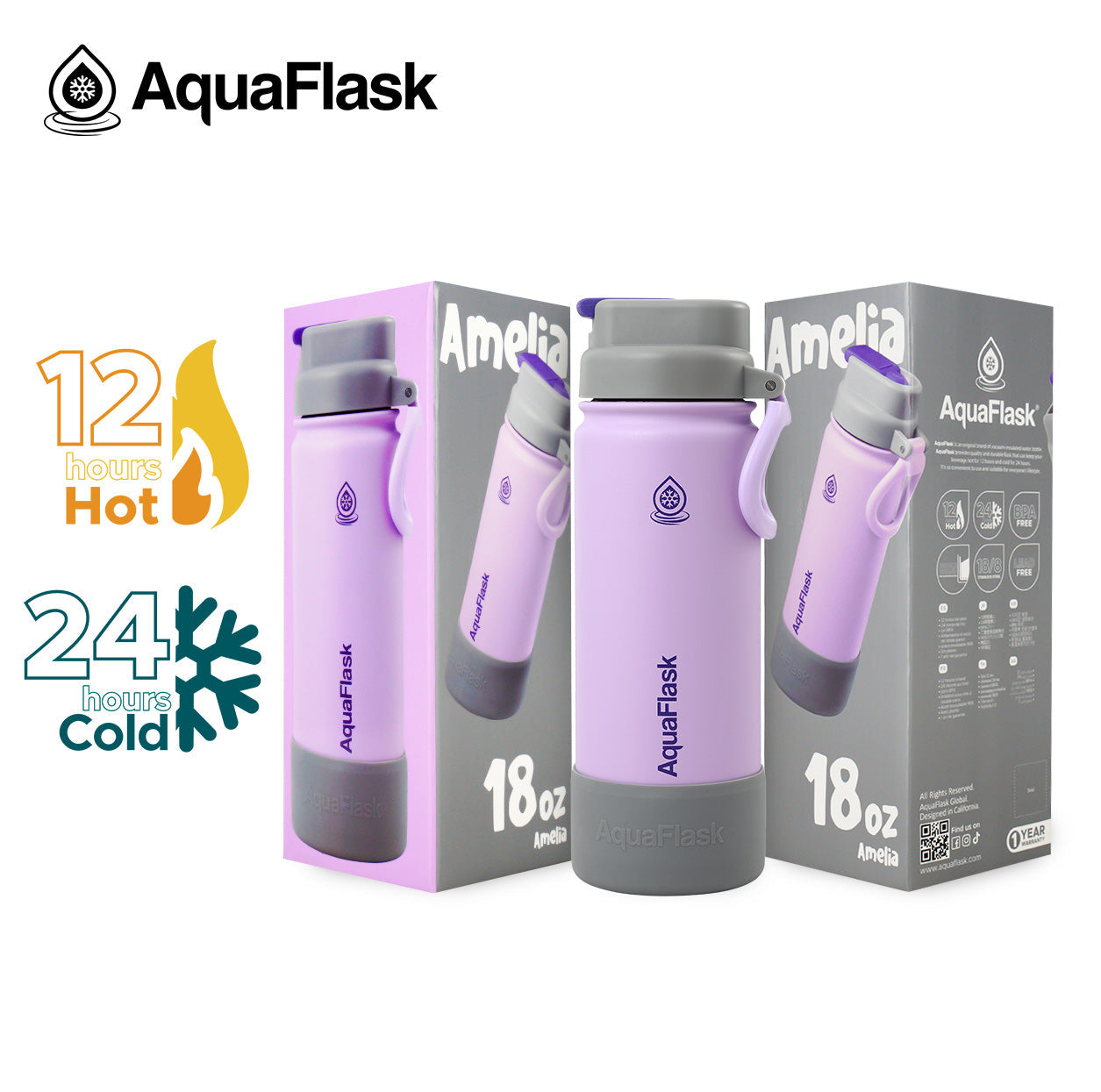 AquaFlask キッズフリップシップ 532mL (18oz) ウォーターボトル