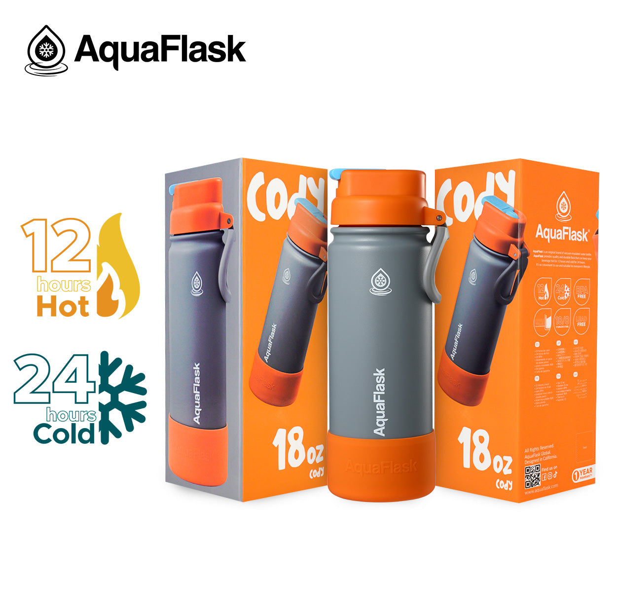 AquaFlask キッズフリップシップ 532mL (18oz) ウォーターボトル