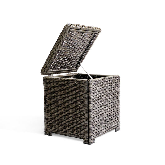 Laguna Point Wicker Outdoor Storage Chest End Table - AURABAGS SHOP