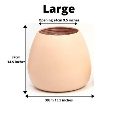 Margo - Peach Bamboo Floor Planter