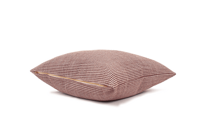 Crimson Houndstooth Cushion Cover