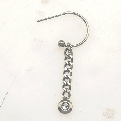 MIYA: Zirconia Link Chain Drop Earrings