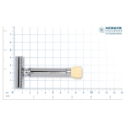 Merkur 3-Piece Shaving Set with Progress Adjustable Razor (500001), Hard Case and 10pack of blades, Chrome