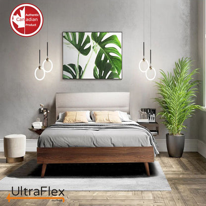 UltraFlex® PURITY- Orthopedic Spinal Care, Cool Gel Posture Support Mattress, Pressure Relief Foam Encased Quilting for Low Motion Transfer (Made in Canada)- With Waterproof Mattress Protector