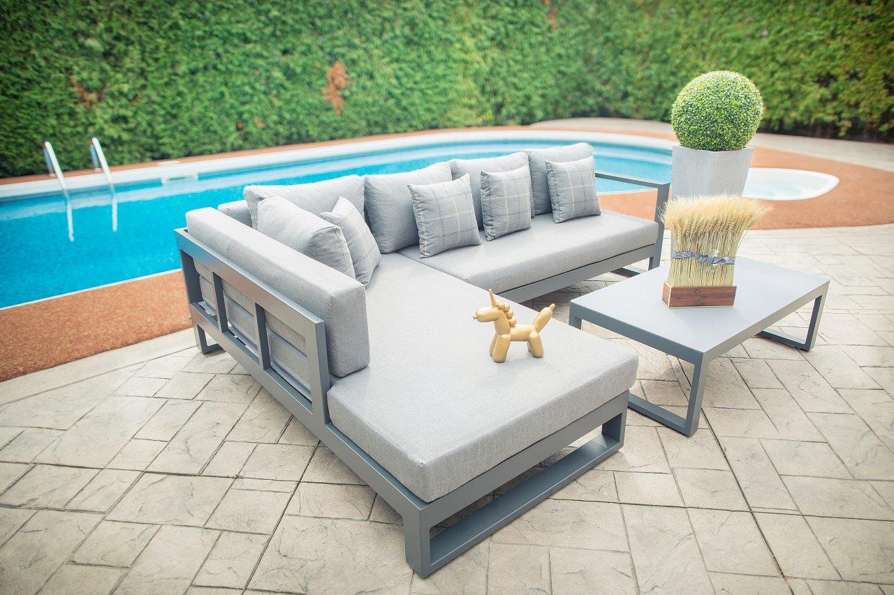 Oasis 3-Piece Aluminum Outdoor Sectional - AURABAGS SHOP