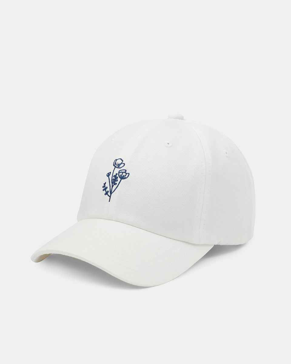 Flower Embroidery Peak Hat