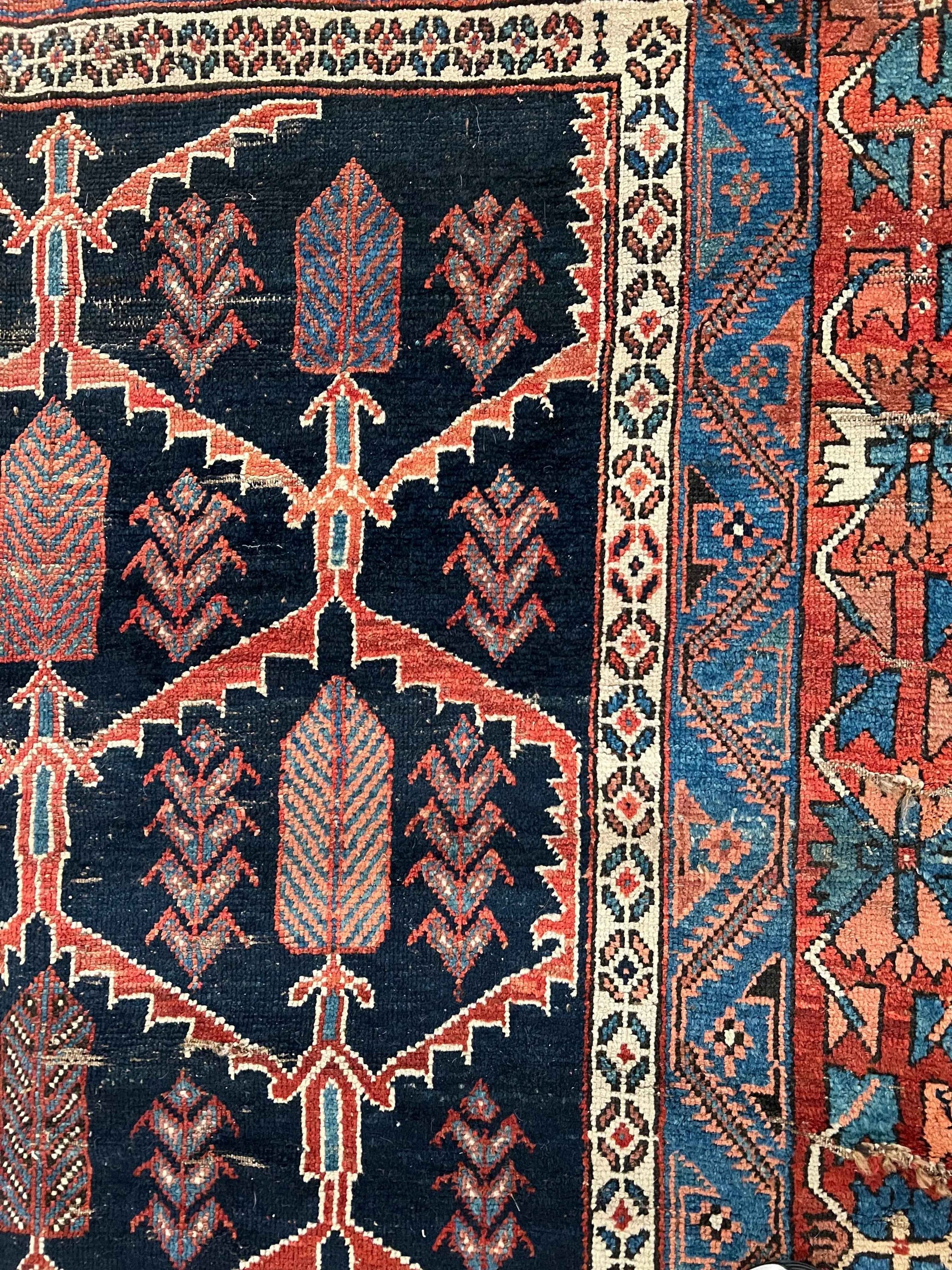 Antique Persian Afshar Rug | 7’ 4" x 5’