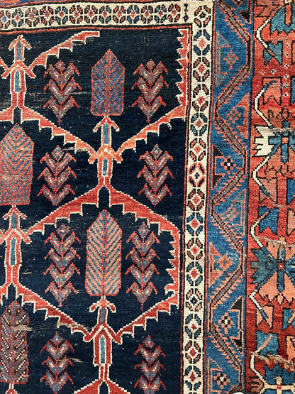 Antique Persian Afshar Rug | 7’ 4" x 5’