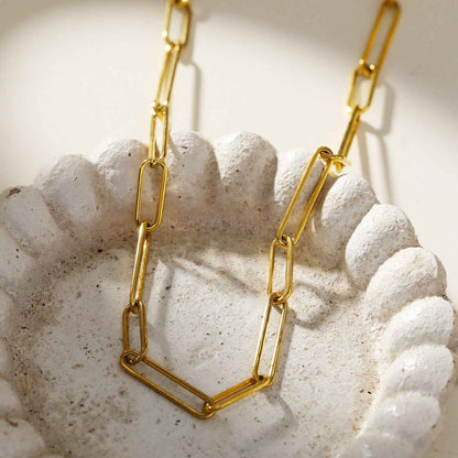 CIRCE: Long & Short Contemporary Paper-Clip Combo Necklace