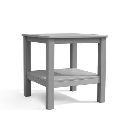 Polymer Outdoor End Table with Shelf - AURABAGS SHOP