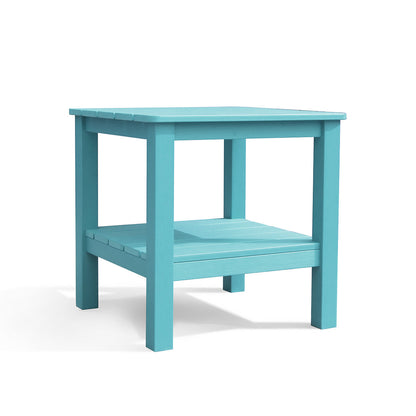 Polymer Outdoor End Table with Shelf - AURABAGS SHOP