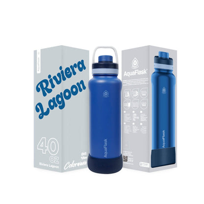 AquaFlask Colorwave 40oz Becher – Doppelwandiger Edelstahl, hält Getränke heiß und & kalt, auslaufsicher