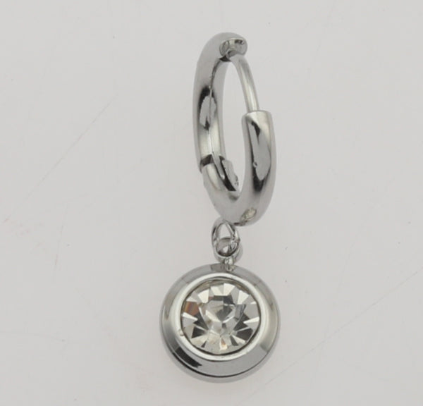 SAMIRA Zirconia Silver Hoop Earrings