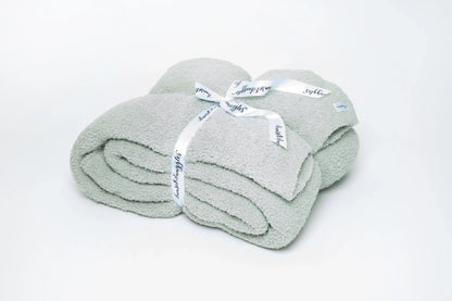 Solid Doubled Layered in Desert Sage Twin Bed Blanket