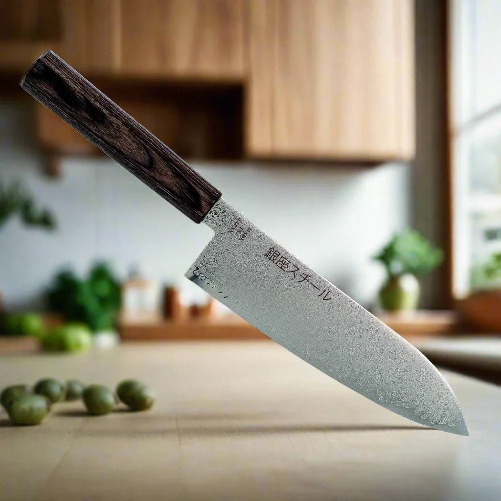 青龍シリーズ - 三徳包丁 180mm VG10ダマスカス鋼