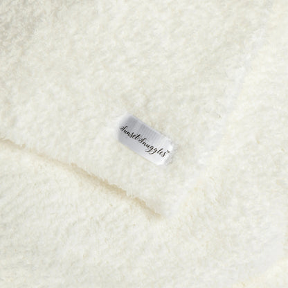 White Solid Double Layered Extended Throw