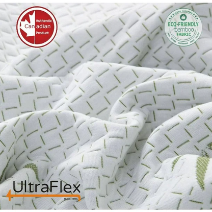 UltraFlex® SolidSleep- Mattress and BoxSpring Set Canadian-Made FIRM Gel Infused Reversible Comfort With Pressure Relief, Cooling Technology, Bamboo Cover, CertiPUR-US® Certified Foam (Made in Canada)