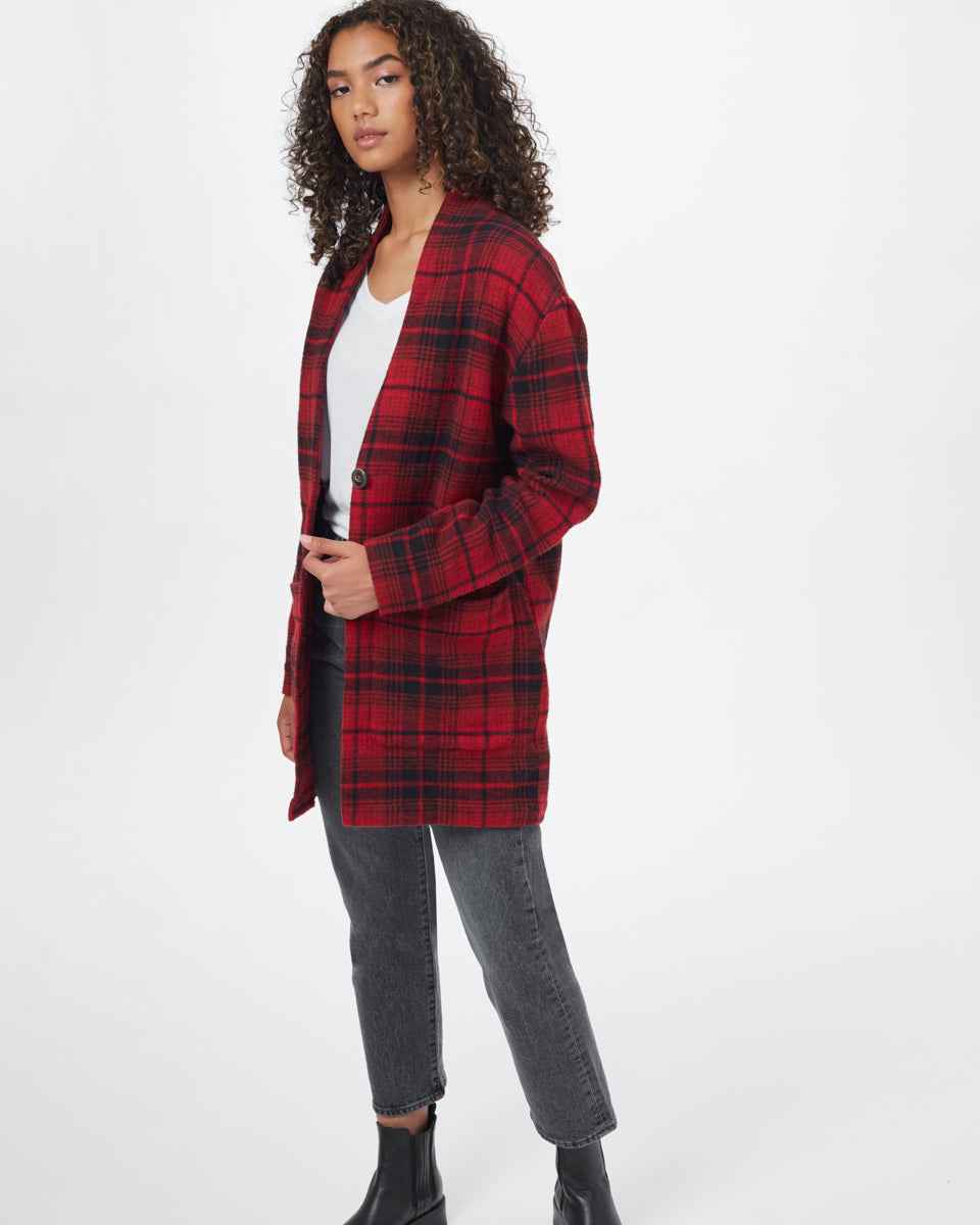 Flannel Cocoon Cardigan