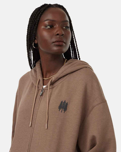 Tree Species Oversized Zip Hoodie