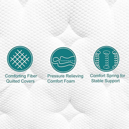 UltraFlex® HARMONY Matratzen- und Boxspring-Set, orthopädisch, Federkern, Komfortschicht aus Schaumstoff, ummantelt, umweltfreundliche Hybridmatratze (Hergestellt in Kanada)