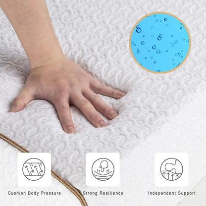 UltraFlex® DELIGHT-Mattress and BoxSpring Set  Advanced Orthopedic Support, High-Density Pressure Relief Foam, Multiple Posture Spinal Support, Motion Transfer Pockets, CoolGel Eco-Friendly Mattress (Made in Canada)