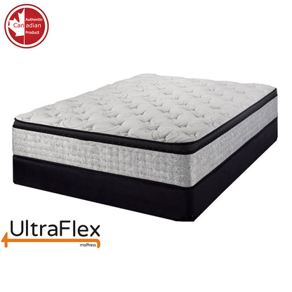 UltraFlex® OASIS- 12” Hybrid Orthopedic Eurotop, Spinal Care Pocket Coil, Premium High Density Foam Encased, Pressure Relieving Comfort Foam and HDcoil Pocketed, Eco-Friendly Mattress (Made in Canada)