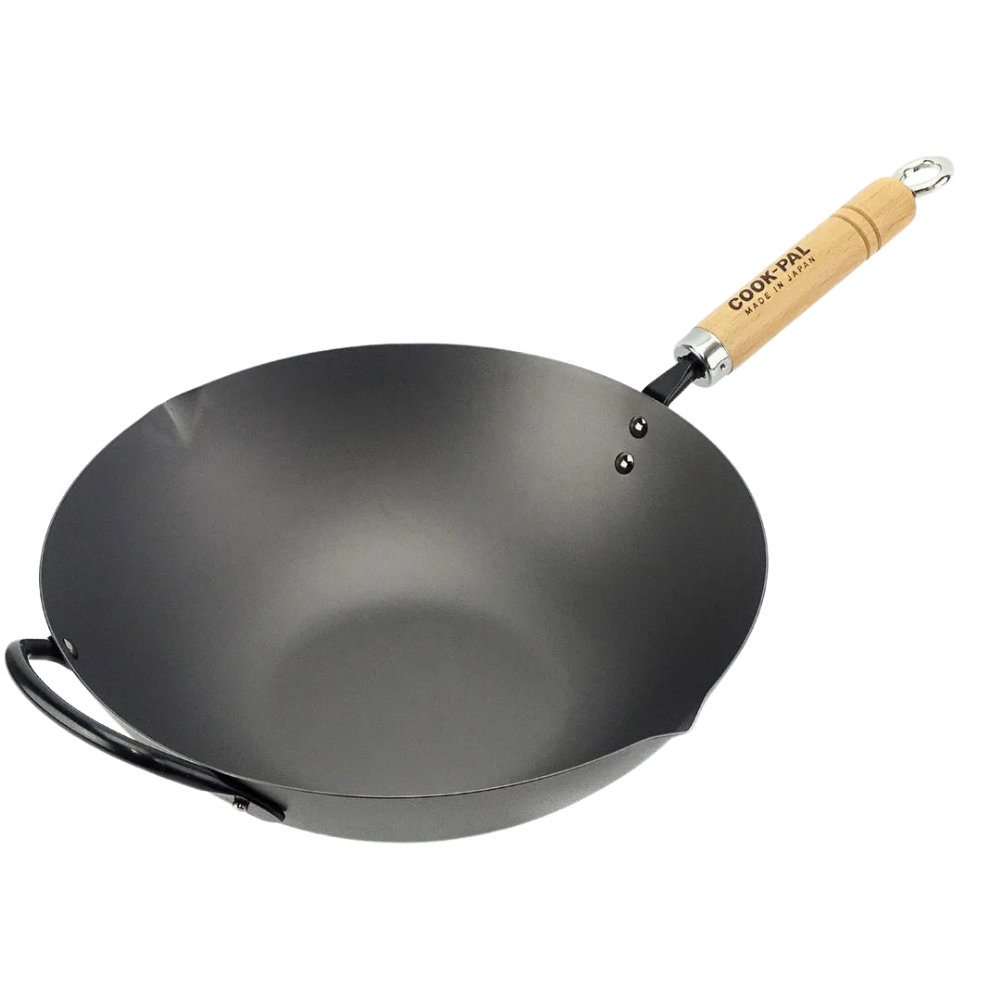 Yoshikawa Cook-Pal Ren Wok aus nitriertem Karbonstahl 30CM - JAPAN