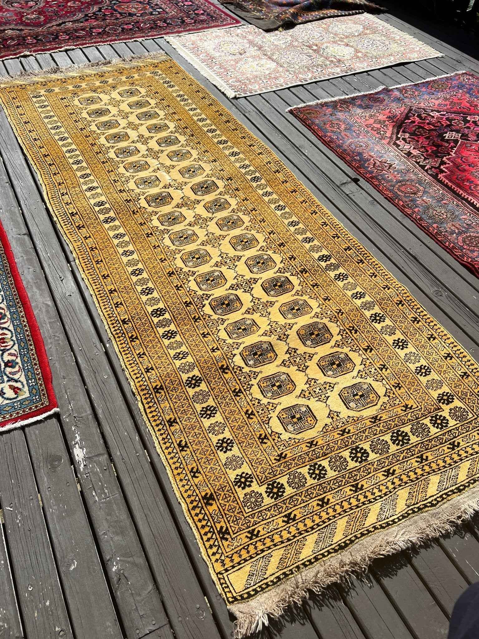 Afghan Bokhara Runner Rug | 3' 5" x 9' 4"
