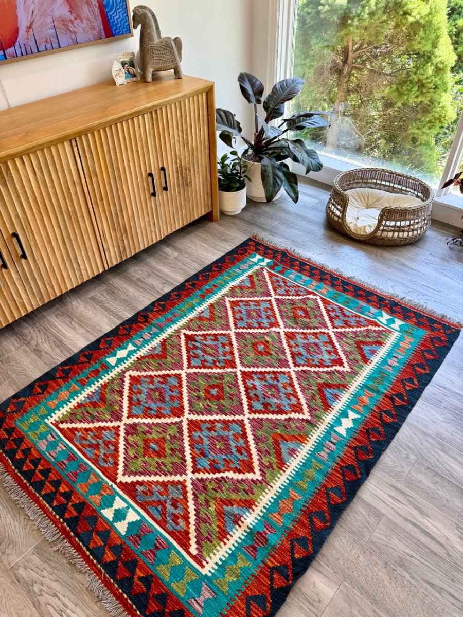 Afghan Chobi Kilim Rug | 4' 3" x 5' 9"