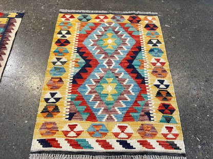 Afghan Maimana Kilim Rug | 2' 2" x 2' 10"