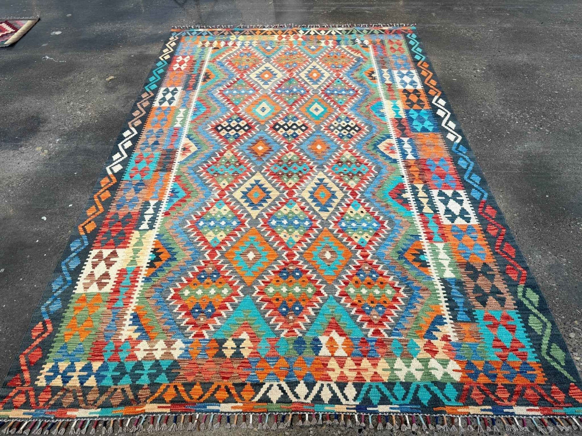 Afghan Maimana Kilim Rug | 6' 6" x 9' 8"