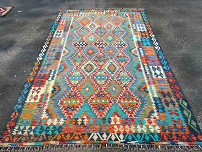 Afghan Maimana Kilim Rug | 6' 6" x 9' 8"