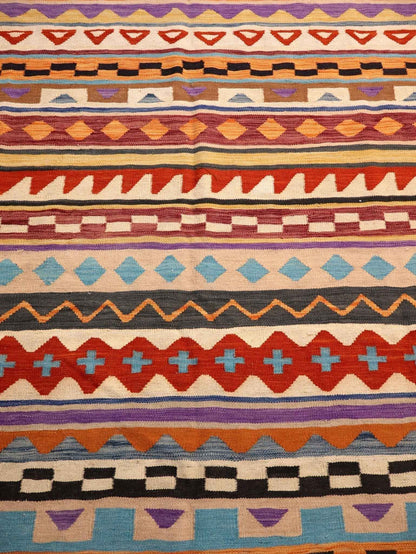 Afghan Maimana Kilim Rug | 6' 7" x 9' 10"