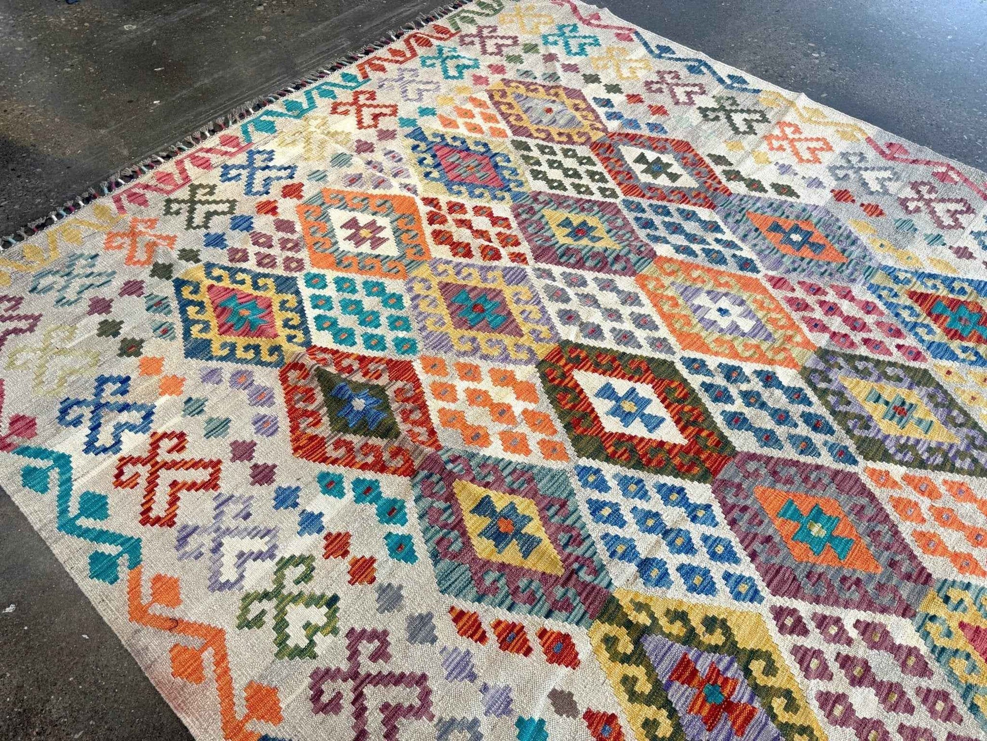 Afghan Maimana Kilim Rug | 7' x 9' 11"