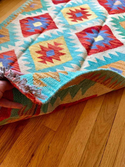 Afghan Maymana Kilim Runner | 8' 2" x 2' 9"