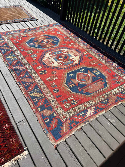 Antique Caucasian Karachov Kazak | 4' 11" x 6' 11"