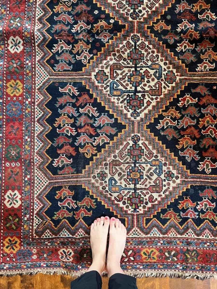 Antique Persian Khamseh Rug | 5' 9"  x 4' 1"