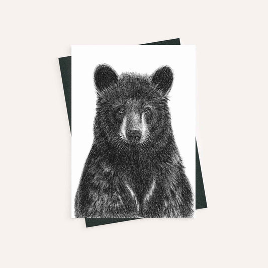 Black Bear - greeting card